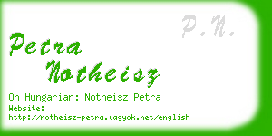 petra notheisz business card